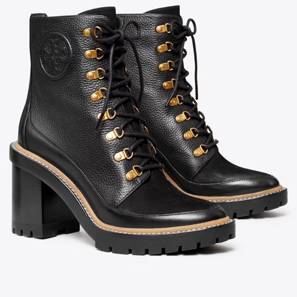 Tory Burch Miller 95MM Lug Sole Combat Boot